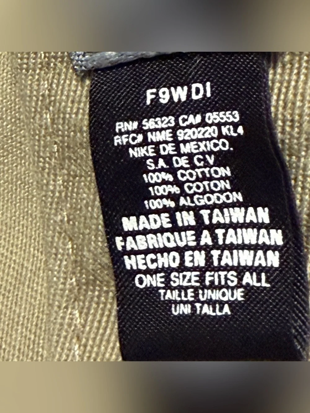 Vintage Nike khaki Strapback Cap Featuring Cursive Logo Embroidery OS